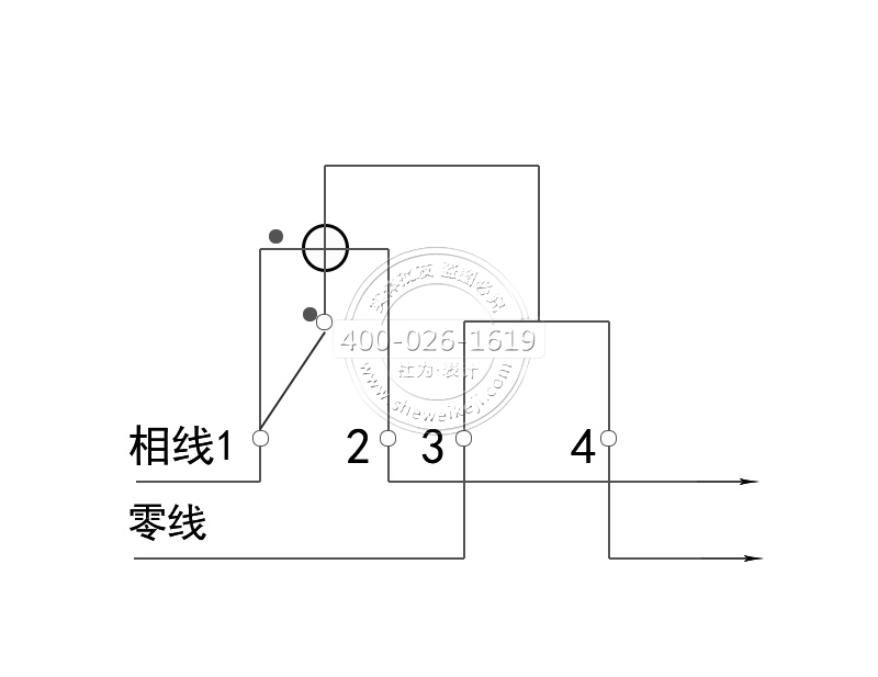 單相電子式電表單進單出接線圖